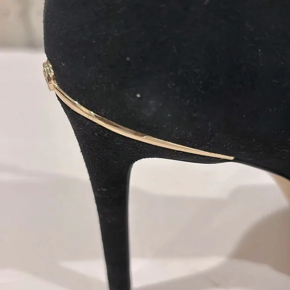 Michael Michael Kors Black Suede Georgia Ankle Strap Almond-Toe Pump - Size 9.5 - Picture 8 of 10